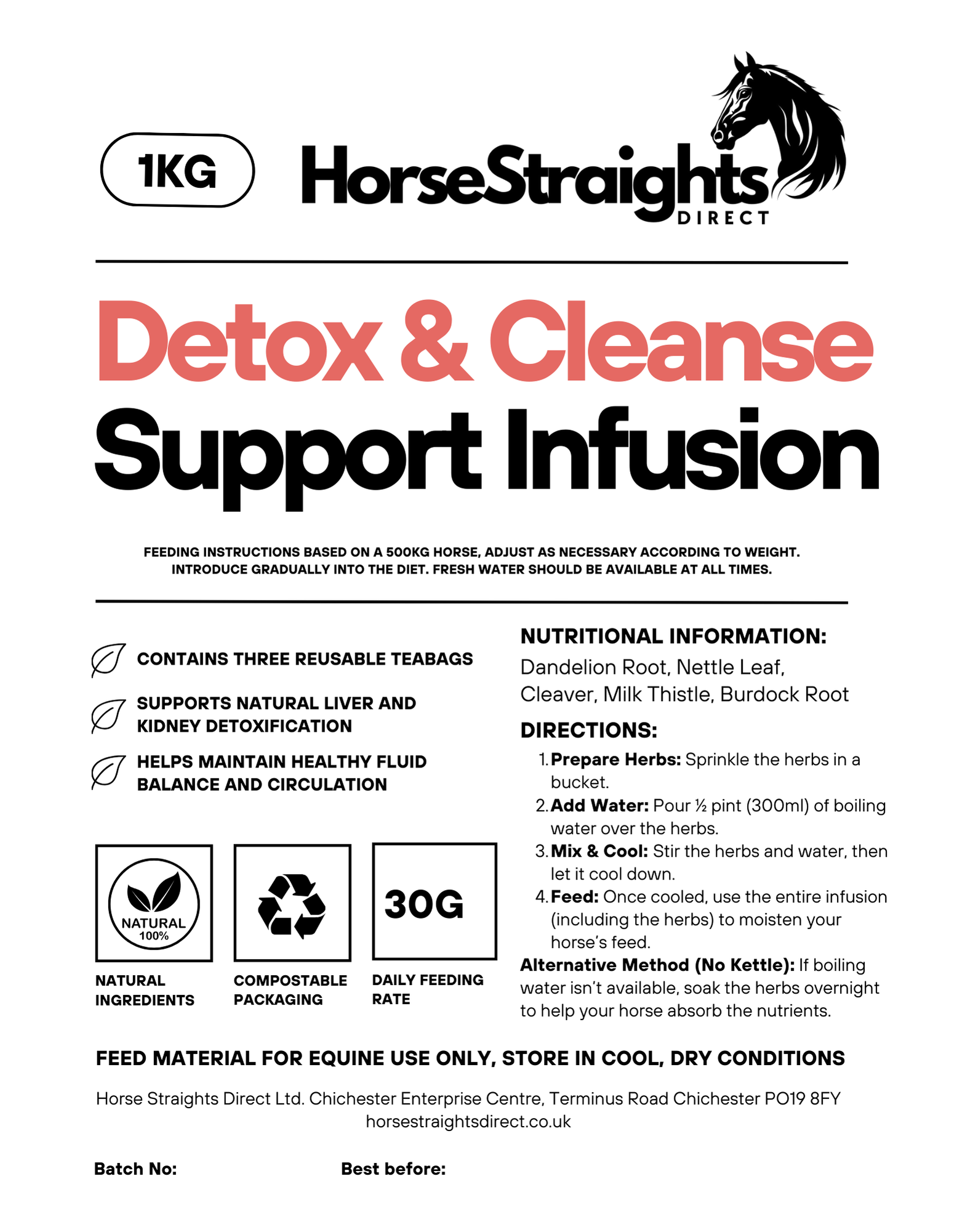 Detox & Cleanse Infusion (Reusable Teabags)