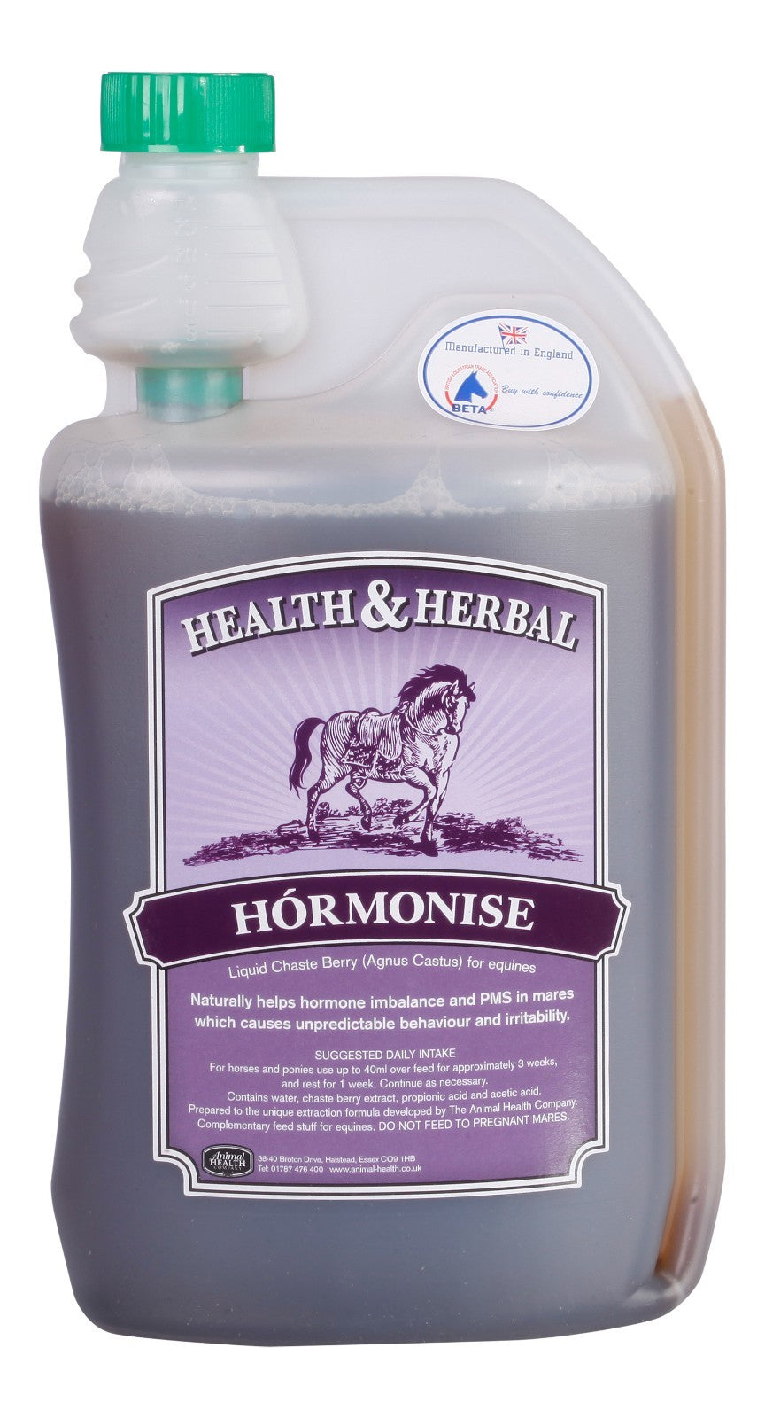 Hormonise Equine Herbal Supplement-maintain hormone balance. Agnus Castus Vitex