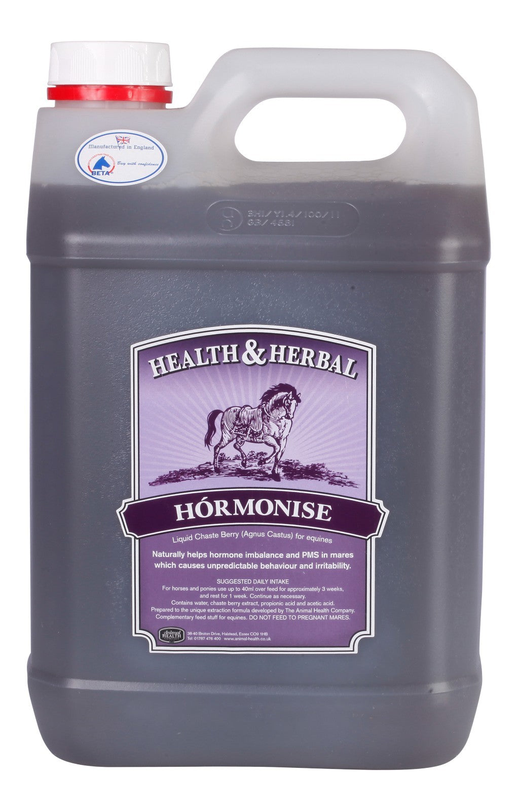 Hormonise Equine Herbal Supplement-maintain hormone balance. Agnus Castus Vitex