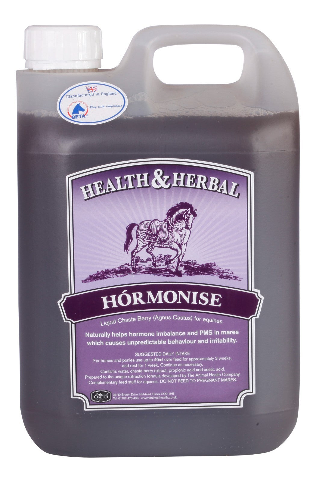 Hormonise Equine Herbal Supplement-maintain hormone balance. Agnus Castus Vitex